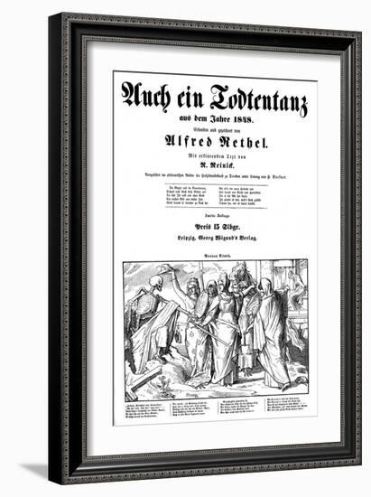 Totentanz 1848: Death is dispatched to Earth-Alfred Rethel-Framed Giclee Print