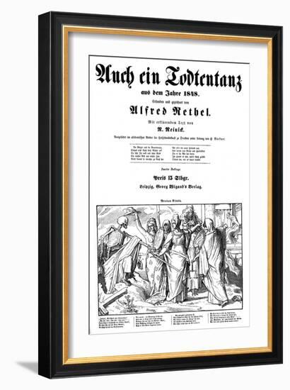 Totentanz 1848: Death is dispatched to Earth-Alfred Rethel-Framed Giclee Print