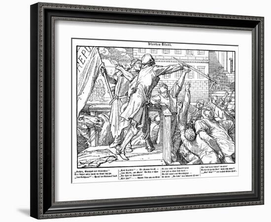 Totentanz 1848: Death offers the sword of Justice-Alfred Rethel-Framed Giclee Print