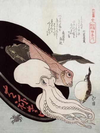 Seafood Ukiyo-e Printmaking Wall Art: Prints, Paintings Seafood Ukiyo-e Printmaking Wall Art: Prints, Paintings