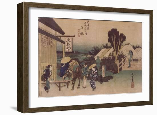 Totsuka, détour par Motomachi-Ando Hiroshige-Framed Giclee Print