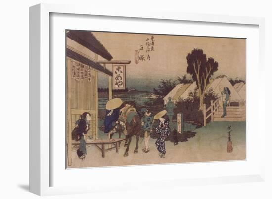 Totsuka, détour par Motomachi-Ando Hiroshige-Framed Giclee Print