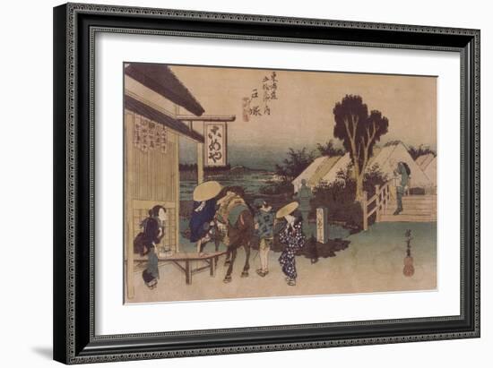 Totsuka, détour par Motomachi-Ando Hiroshige-Framed Giclee Print