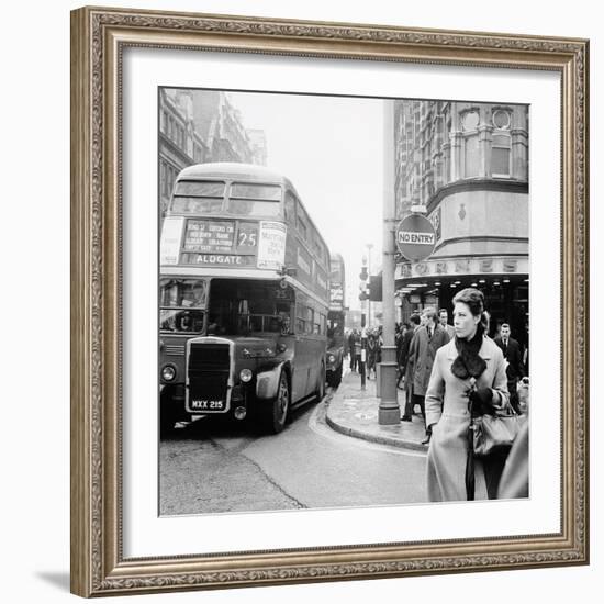 Tottenham Court Road And Oxford Street Junction, 1965-Henry Grant-Framed Giclee Print