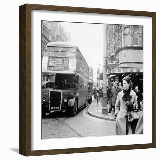 Tottenham Court Road And Oxford Street Junction, 1965-Henry Grant-Framed Giclee Print