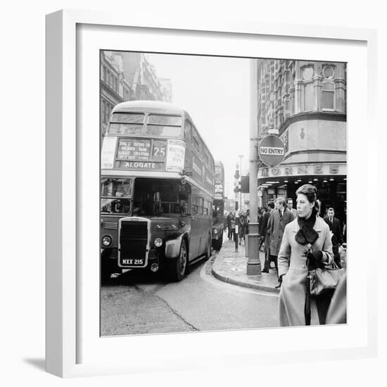 Tottenham Court Road And Oxford Street Junction, 1965-Henry Grant-Framed Giclee Print