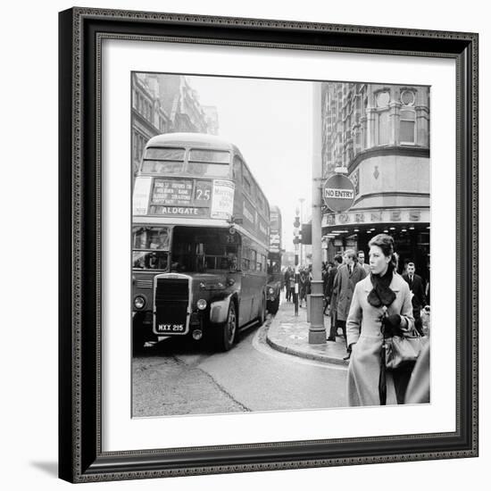 Tottenham Court Road And Oxford Street Junction, 1965-Henry Grant-Framed Giclee Print