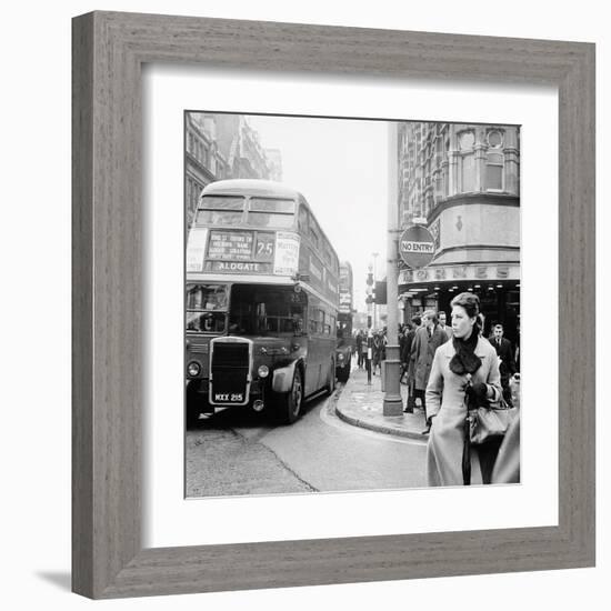 Tottenham Court Road And Oxford Street Junction, 1965-Henry Grant-Framed Giclee Print