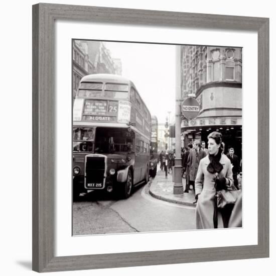 Tottenham Court Road and Oxford Street Junction, c.1965-Henry Grant-Framed Art Print