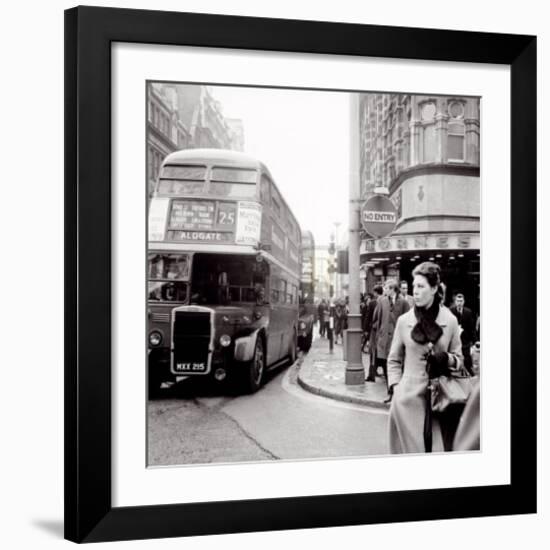 Tottenham Court Road and Oxford Street Junction, c.1965-Henry Grant-Framed Art Print