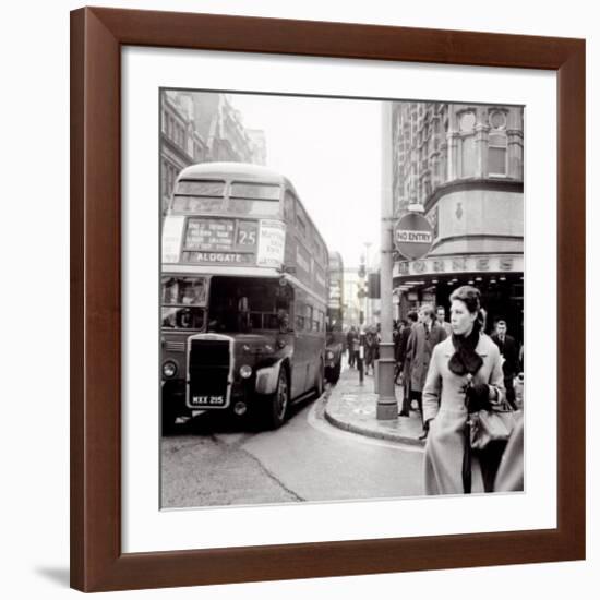 Tottenham Court Road and Oxford Street Junction, c.1965-Henry Grant-Framed Art Print