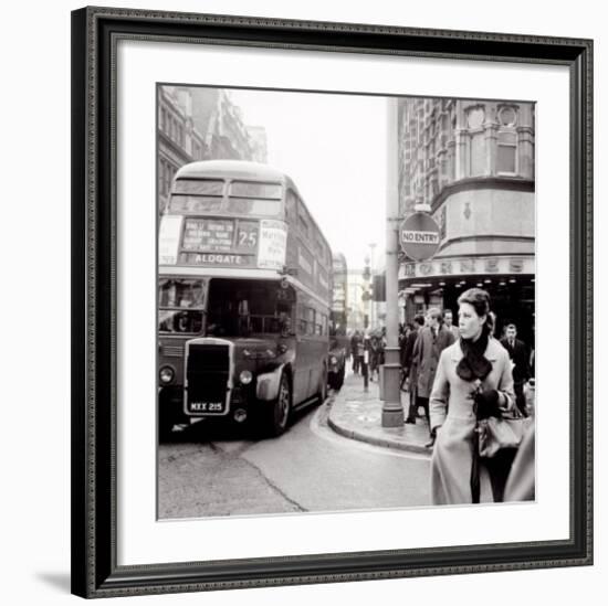 Tottenham Court Road and Oxford Street Junction, c.1965-Henry Grant-Framed Art Print