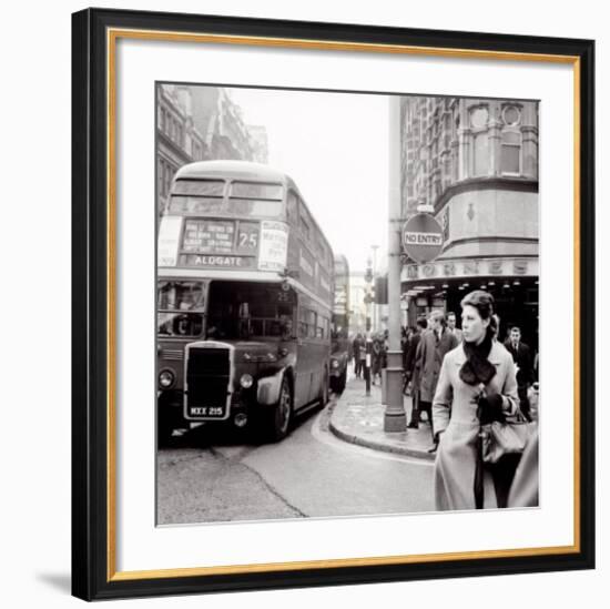 Tottenham Court Road and Oxford Street Junction, c.1965-Henry Grant-Framed Art Print