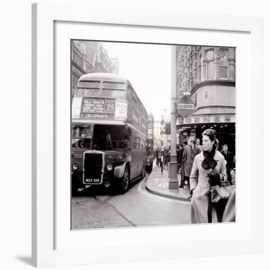 Tottenham Court Road and Oxford Street Junction, c.1965-Henry Grant-Framed Art Print