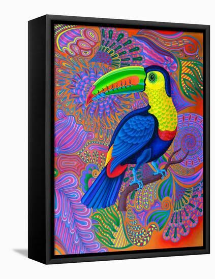 Toucan, 2021, (oil on canvas)-Jane Tattersfield-Framed Premier Image Canvas