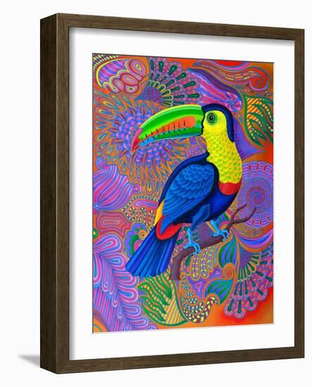 Toucan, 2021, (oil on canvas)-Jane Tattersfield-Framed Giclee Print