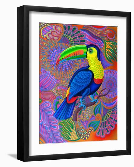 Toucan, 2021, (oil on canvas)-Jane Tattersfield-Framed Giclee Print