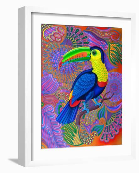 Toucan, 2021, (oil on canvas)-Jane Tattersfield-Framed Giclee Print