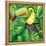 Toucan in the Green Bush Illustration-Daniel Cole-Framed Stretched Canvas