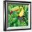 Toucan in the Green Bush Illustration-Daniel Cole-Framed Art Print