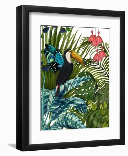 Toucan in Tropical Forest-Fab Funky-Framed Premium Giclee Print