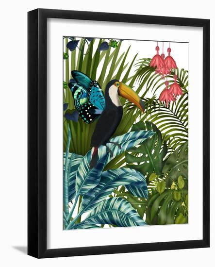 Toucan in Tropical Forest-Fab Funky-Framed Art Print