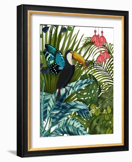 Toucan in Tropical Forest-Fab Funky-Framed Art Print