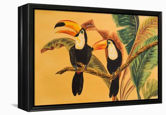 Toucans I-Linda Baliko-Framed Stretched Canvas