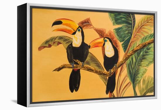 Toucans I-Linda Baliko-Framed Stretched Canvas