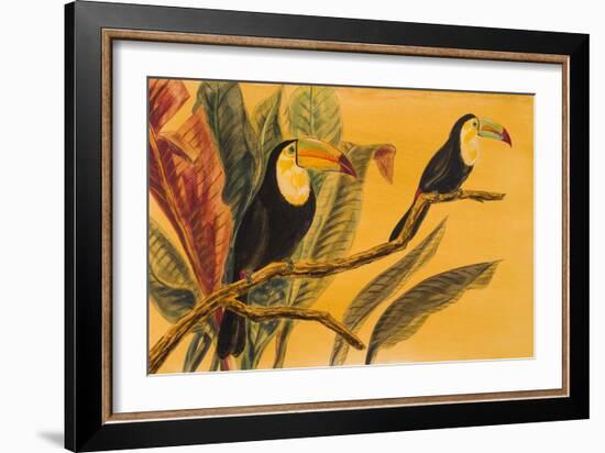 Toucans II-Linda Baliko-Framed Art Print