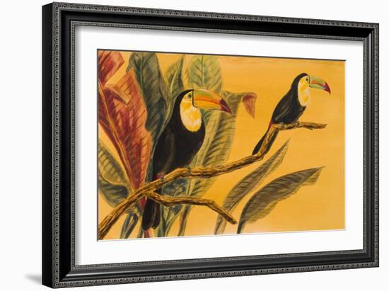 Toucans II-Linda Baliko-Framed Art Print