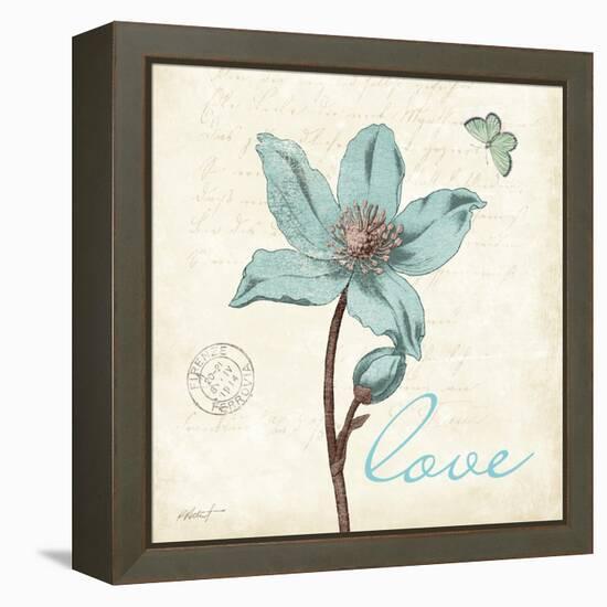 Touch of Blue IV - Love-Katie Pertiet-Framed Stretched Canvas