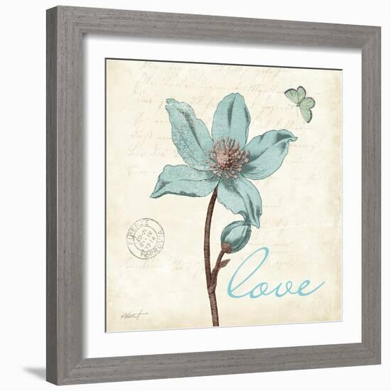 Touch of Blue IV - Love-Katie Pertiet-Framed Art Print