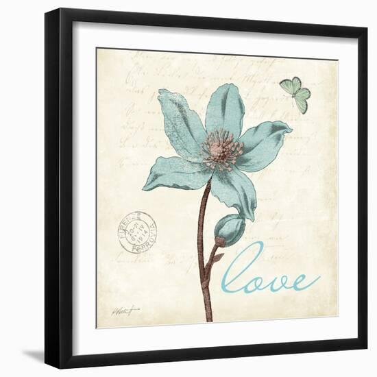 Touch of Blue IV - Love-Katie Pertiet-Framed Art Print