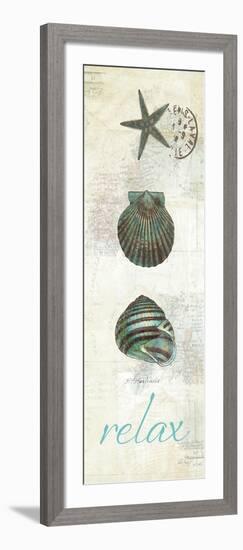 Touch of Blue Shells I-Katie Pertiet-Framed Art Print