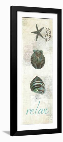 Touch of Blue Shells I-Katie Pertiet-Framed Art Print