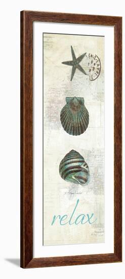 Touch of Blue Shells I-Katie Pertiet-Framed Art Print