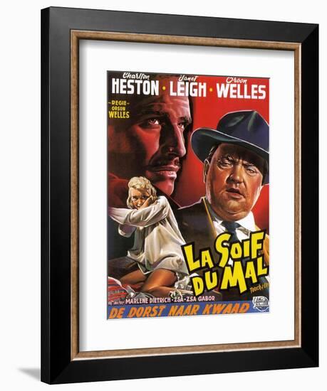 Touch of Evil, (aka La Soif Du Mal), Janet Leigh, Charlton Heston, Orson Welles, 1958-null-Framed Art Print