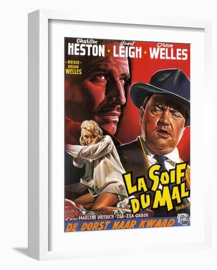 Touch of Evil, (aka La Soif Du Mal), Janet Leigh, Charlton Heston, Orson Welles, 1958-null-Framed Art Print