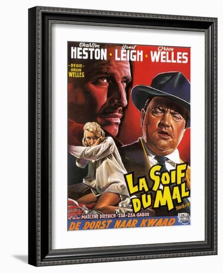 Touch of Evil, (aka La Soif Du Mal), Janet Leigh, Charlton Heston, Orson Welles, 1958-null-Framed Art Print