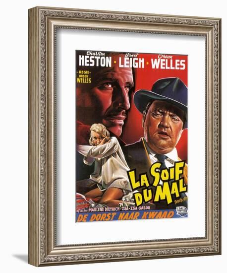 Touch of Evil, (aka La Soif Du Mal), Janet Leigh, Charlton Heston, Orson Welles, 1958-null-Framed Premium Giclee Print