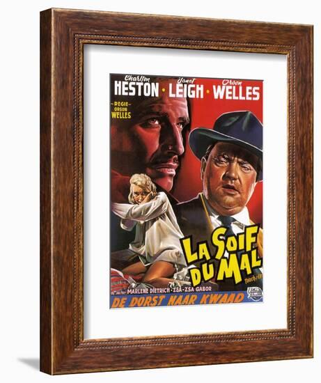 Touch of Evil, (aka La Soif Du Mal), Janet Leigh, Charlton Heston, Orson Welles, 1958-null-Framed Premium Giclee Print