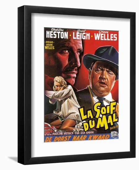 Touch of Evil, (aka La Soif Du Mal), Janet Leigh, Charlton Heston, Orson Welles, 1958-null-Framed Premium Giclee Print