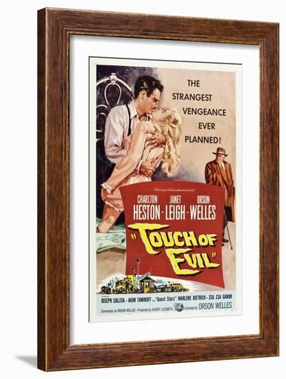 Touch of Evil, Charlton Heston, Janet Leigh, Orson Welles, 1958-null-Framed Art Print