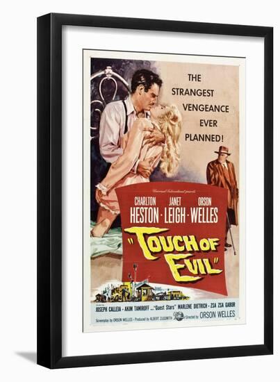 Touch of Evil, Charlton Heston, Janet Leigh, Orson Welles, 1958-null-Framed Art Print