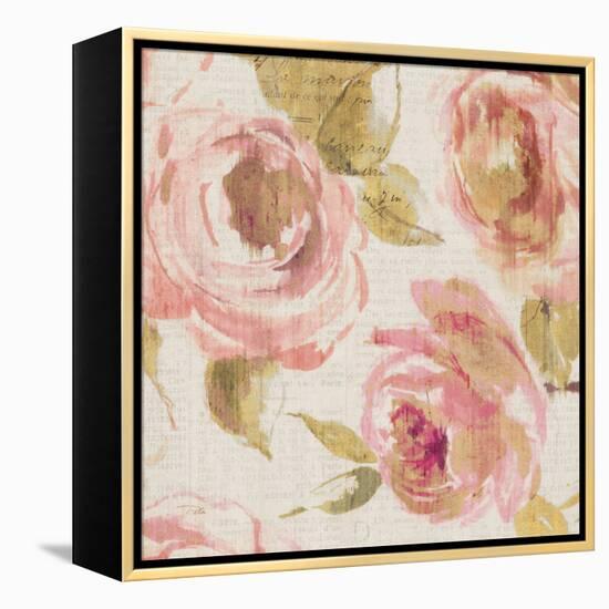 Touch of Rose II-Pela-Framed Stretched Canvas