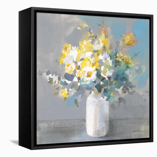 Touch of Spring I White Vase-Danhui Nai-Framed Stretched Canvas