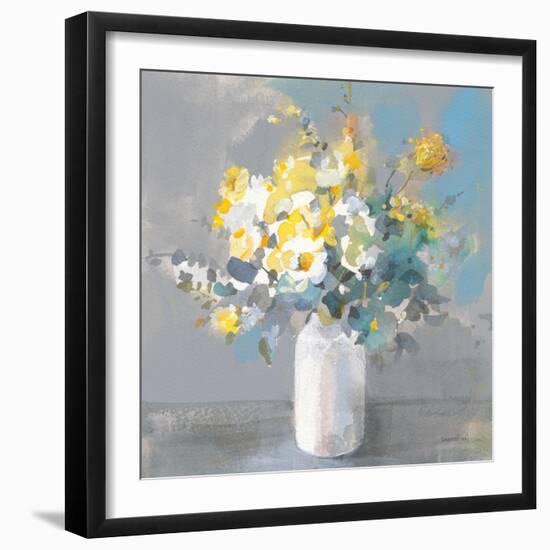 Touch of Spring I White Vase-Danhui Nai-Framed Art Print