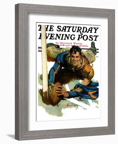 "Touchdown," Saturday Evening Post Cover, November 21, 1931-Elbert Mcgran Jackson-Framed Giclee Print