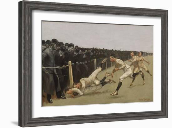 Touchdown, Yale vs. Princeton, Thanksgiving Day, Nov. 27, 1890-Frederic Remington-Framed Giclee Print
